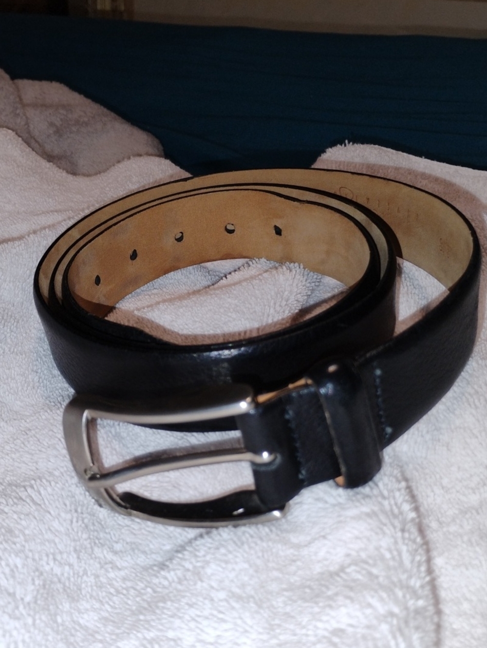 Martin Dingman Men's Black Leather Dress Belt - Classic Style